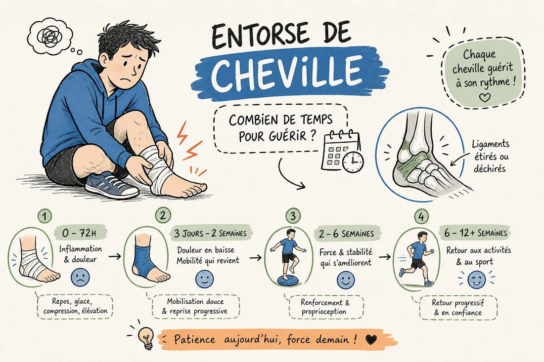 Combien de temps pour guérir d'une entorse de cheville ?