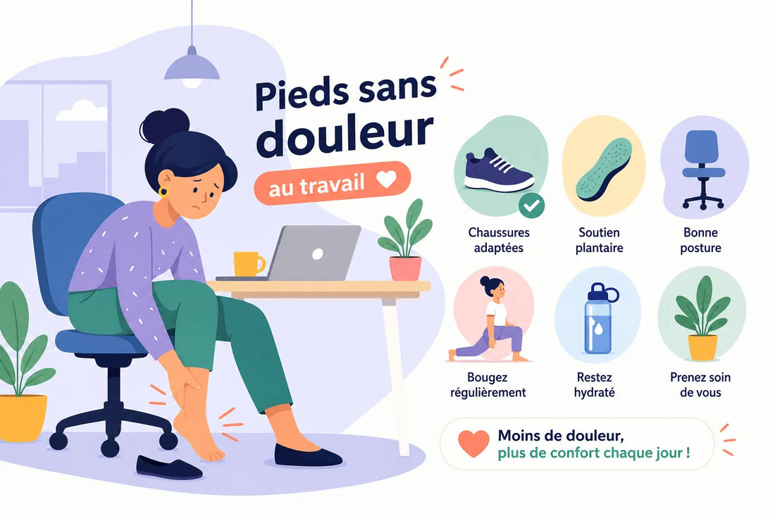 Éviter les Douleurs aux Pieds au Travail : 10 Conseils Clés