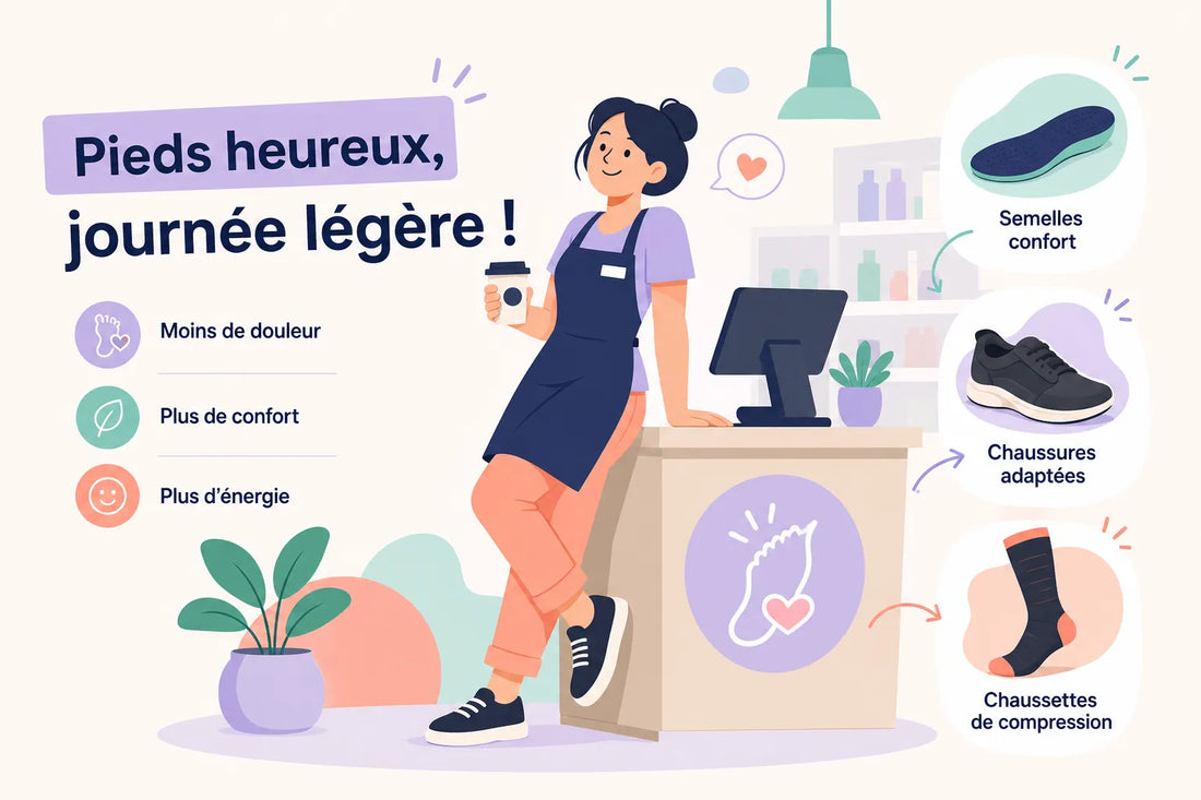 Quels produits pour ne plus avoir mal aux pieds au travail debout ?