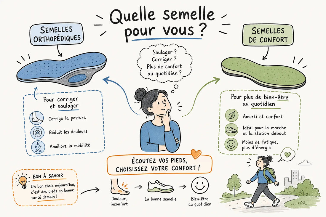 Semelles orthopédiques ou de confort : comment choisir ?