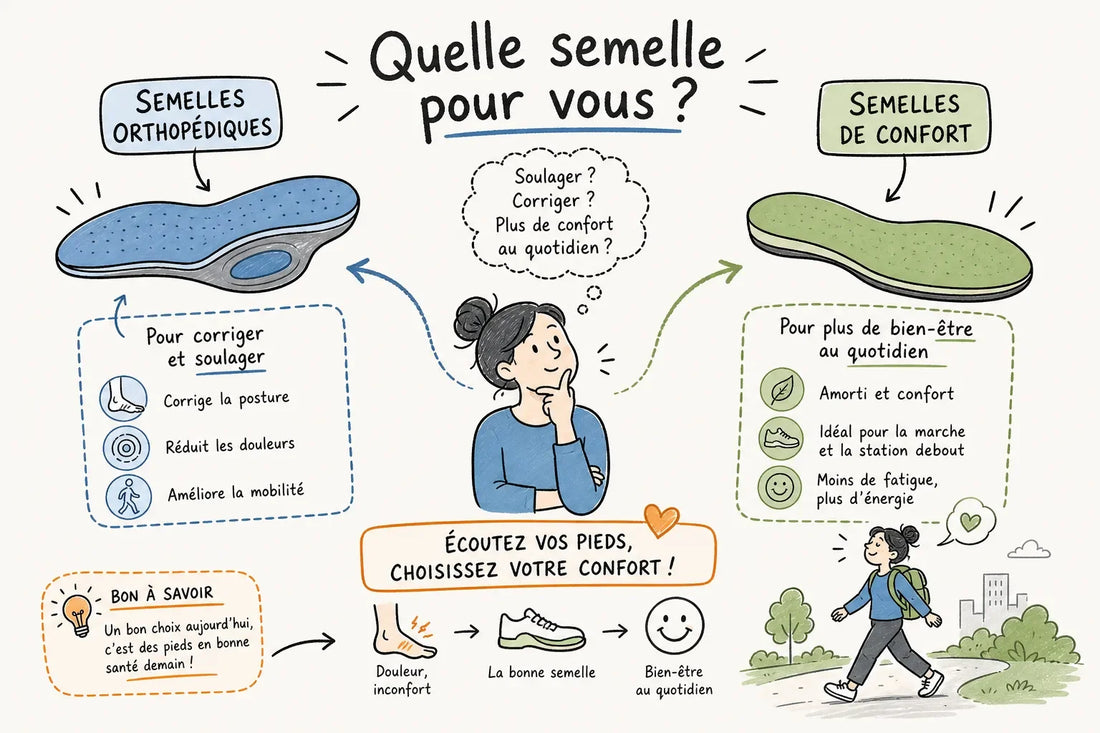 Semelles orthopédiques ou de confort : comment choisir ?