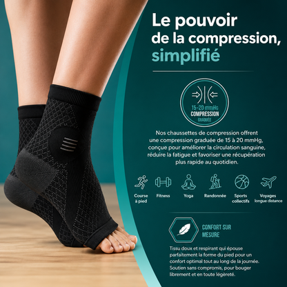 Chaussettes de Compression Cheville — Soutien Voûte Plantaire