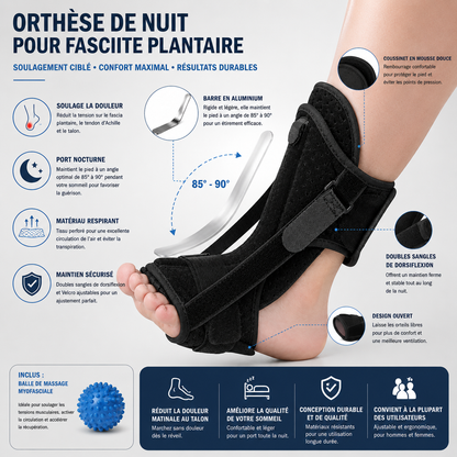 Attelle Nocturne — Fasciite Plantaire et Tendinite d'Achille