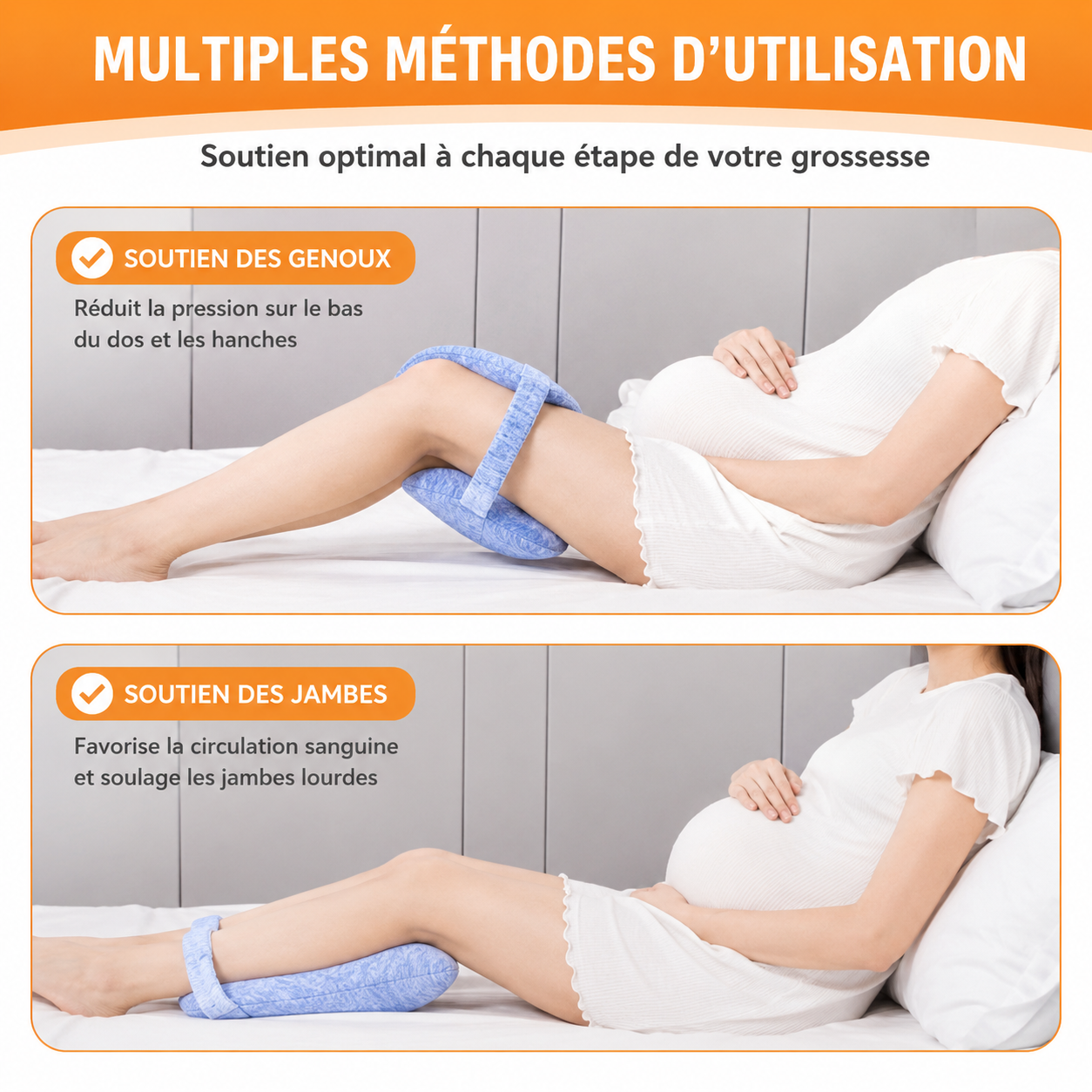 Coussin Ergonomique Genoux et Jambes — Sommeil Confortable
