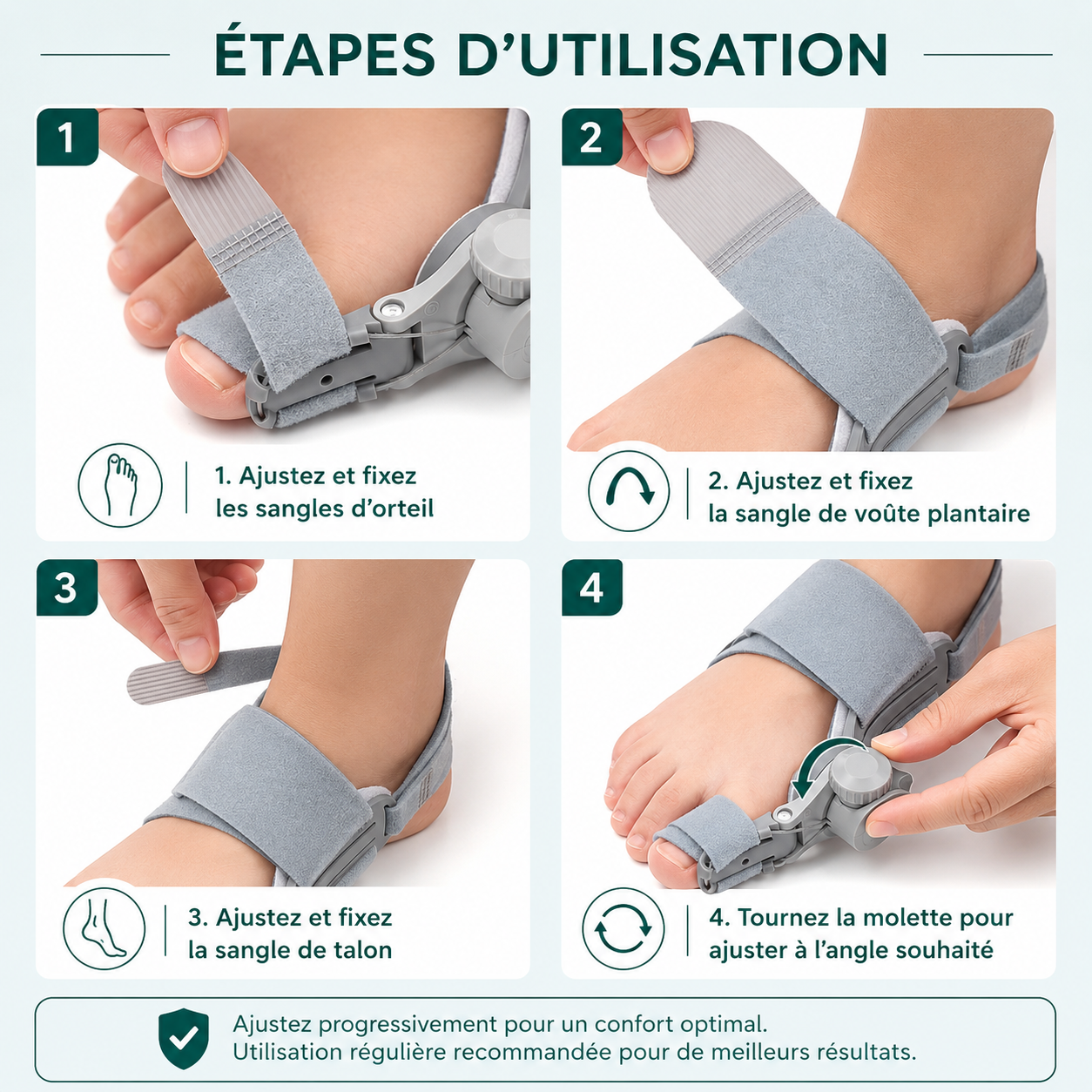 Correcteur Hallux Valgus — Soulagement de l'Oignon