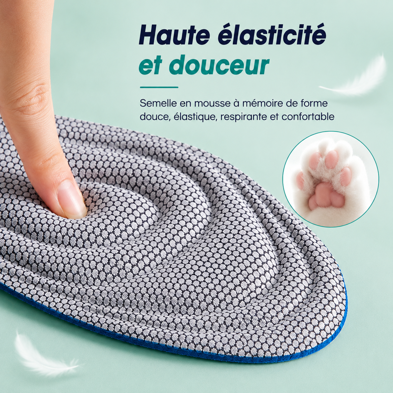 Pack 4 Semelles Orthopédiques Mémoire de Forme