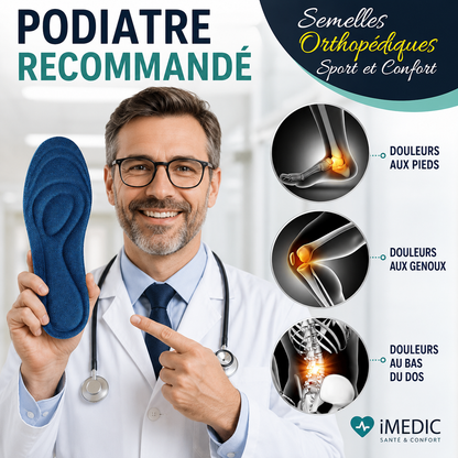 Pack 4 Semelles Orthopédiques Mémoire de Forme