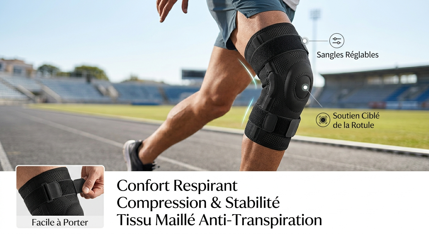 Genouillère Réglable Respirante — Soutien du Genou
