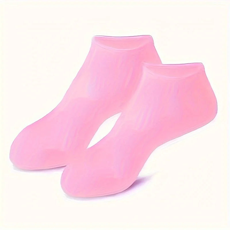 Chaussettes Hydratantes en Gel de Silicone — Talons Secs, Crevasses et Peau Douce