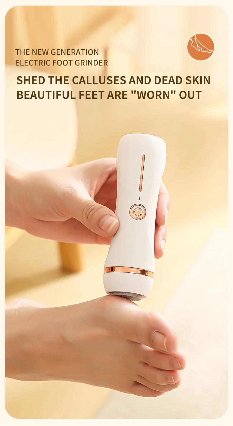 Ponceuse Électrique Rechargeable pour Pieds — Peau Douce Sans Effort ni Douleur