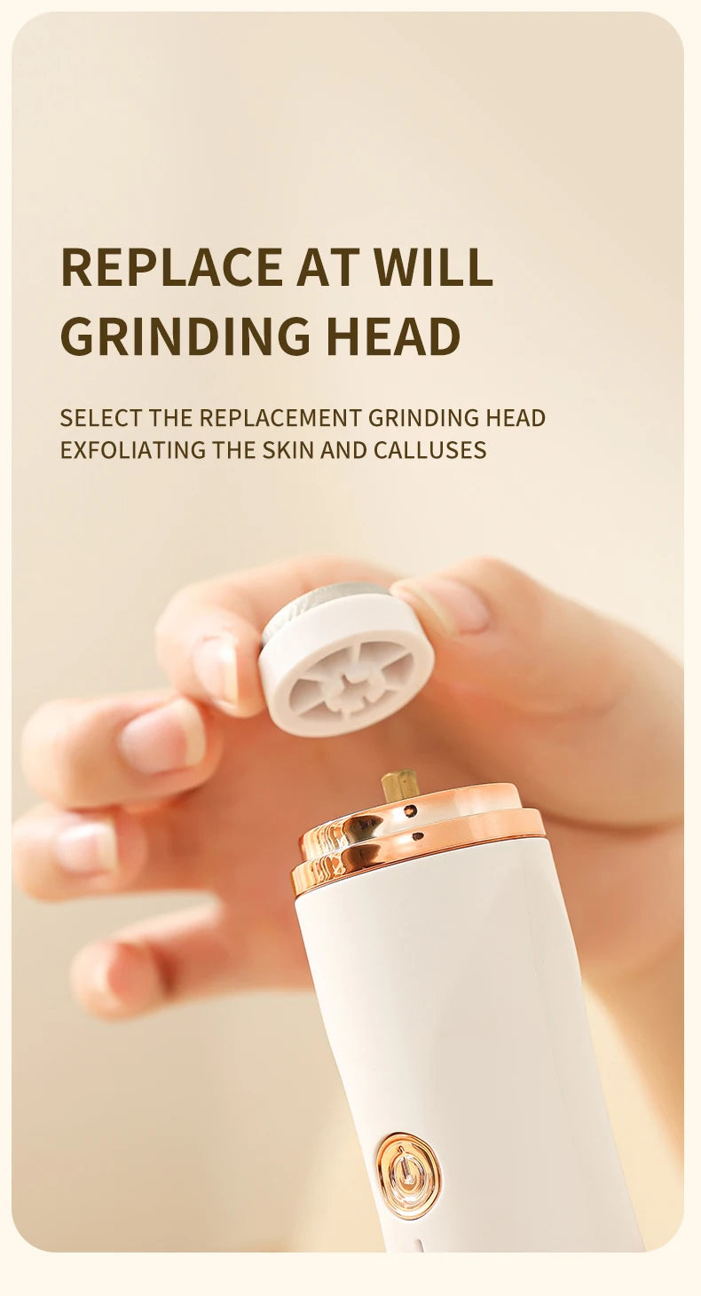 Ponceuse Électrique Rechargeable pour Pieds — Peau Douce Sans Effort ni Douleur