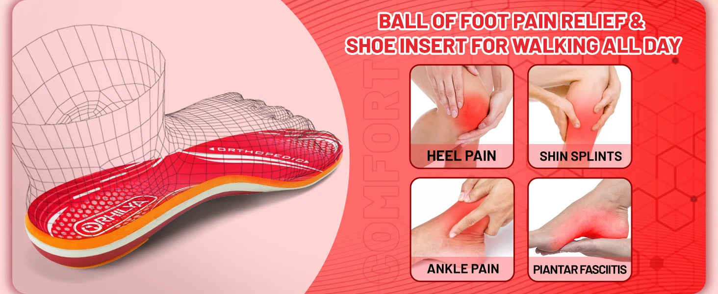 Semelles Orthopédiques Anti-Douleur — Plantar Fasciite, Voûte Plantaire & Talons