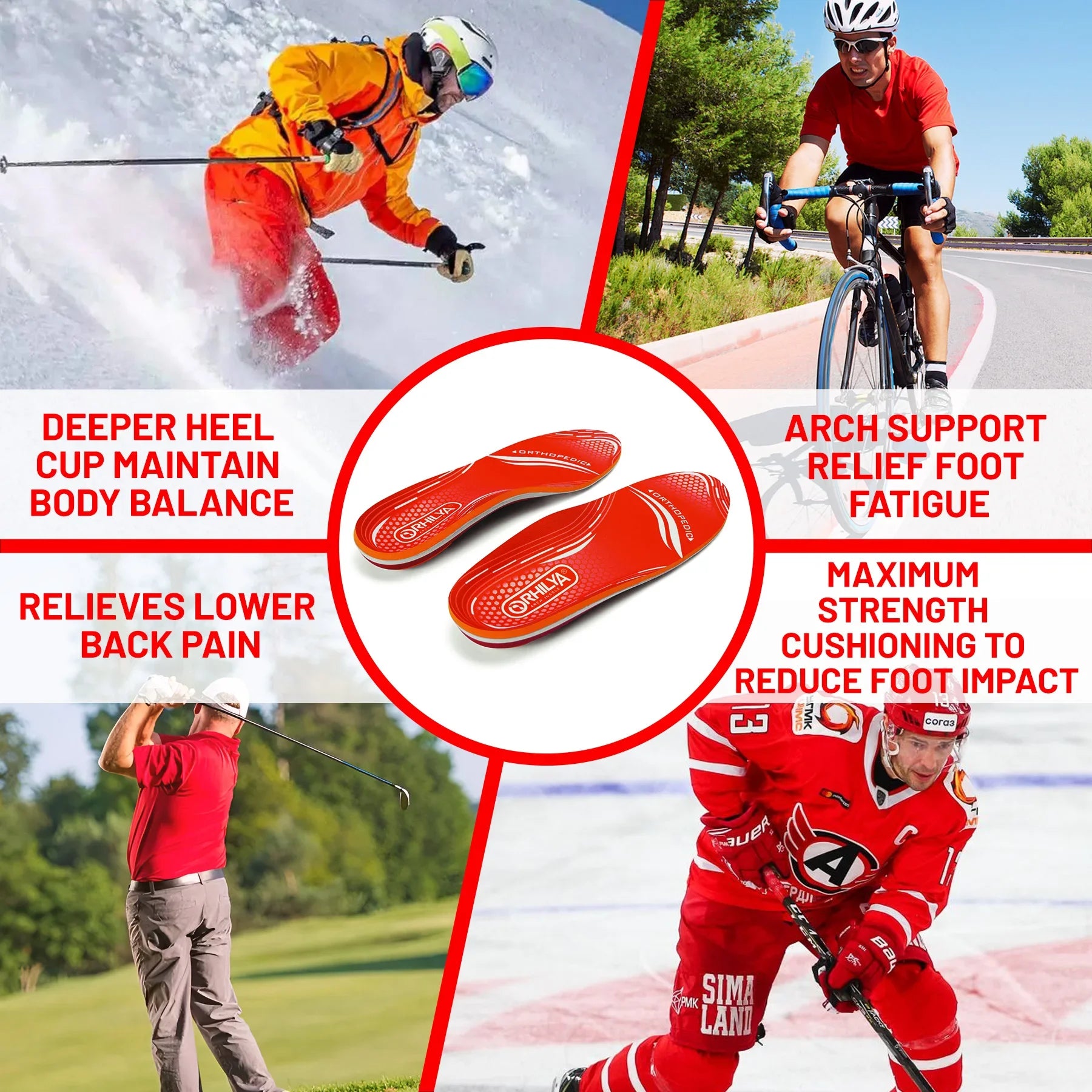 Semelles Orthopédiques Anti-Douleur — Plantar Fasciite, Voûte Plantaire & Talons