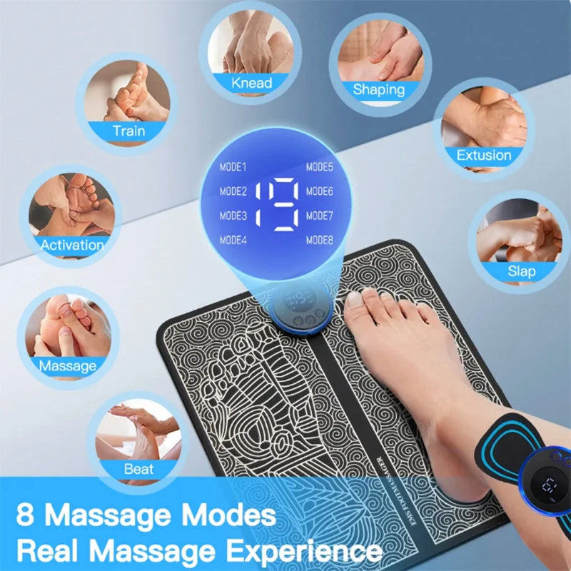 Coussin Massant EMS pour Pieds — Soulagement Immédiat des Douleurs