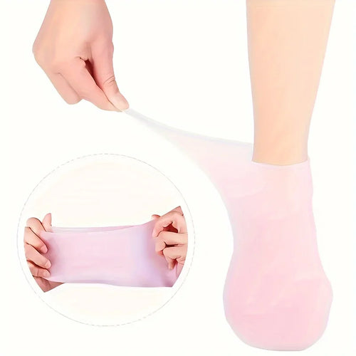 Chaussettes Hydratantes en Gel de Silicone — Talons Secs, Crevasses et Peau Douce