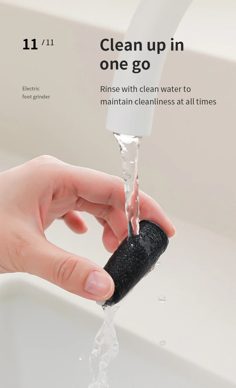 Ponceuse Électrique Rechargeable pour Pieds — Peau Douce Sans Effort ni Douleur